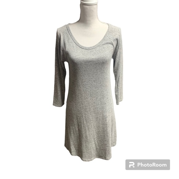 Vanity gray size medium dress long sleeve back zipper scoop neck - Picture 1 of 9